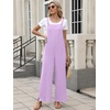 image:imageANRABESS Overalls for Women 2026 Summer Casual Loose One Piece Outfits Baggy Wide Leg Jumpers Lightweight Comfy RompersLight Purple