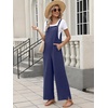 image:imageANRABESS Overalls for Women 2026 Summer Casual Loose One Piece Outfits Baggy Wide Leg Jumpers Lightweight Comfy RompersNavy Blue