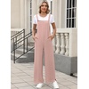 image:imageANRABESS Overalls for Women 2026 Summer Casual Loose One Piece Outfits Baggy Wide Leg Jumpers Lightweight Comfy RompersPink