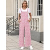 image:imageANRABESS Overalls for Women 2026 Summer Casual Loose One Piece Outfits Baggy Wide Leg Jumpers Lightweight Comfy RompersPink White Floral