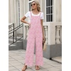 image:imageANRABESS Overalls for Women 2026 Summer Casual Loose One Piece Outfits Baggy Wide Leg Jumpers Lightweight Comfy RompersPink White Floral