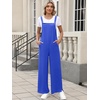 image:imageANRABESS Overalls for Women 2026 Summer Casual Loose One Piece Outfits Baggy Wide Leg Jumpers Lightweight Comfy RompersRoyal Blue