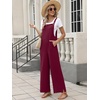 image:imageANRABESS Overalls for Women 2026 Summer Casual Loose One Piece Outfits Baggy Wide Leg Jumpers Lightweight Comfy RompersWine Red