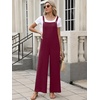 image:imageANRABESS Overalls for Women 2026 Summer Casual Loose One Piece Outfits Baggy Wide Leg Jumpers Lightweight Comfy RompersWine Red