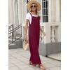 image:imageANRABESS Overalls for Women 2026 Summer Casual Loose One Piece Outfits Baggy Wide Leg Jumpers Lightweight Comfy RompersWine Red