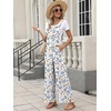 image:imageANRABESS Overalls for Women 2026 Summer Casual Loose One Piece Outfits Baggy Wide Leg Jumpers Lightweight Comfy RompersYellow Blue Floral