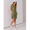 image:imageANRABESS Rompers for Women Summer Casual Short Sleeve Jumpsuits V Neck Loose Fit One Piece Outfits with Pockets 2026 ClothesArmy Green