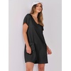 image:imageANRABESS Rompers for Women Summer Casual Short Sleeve Jumpsuits V Neck Loose Fit One Piece Outfits with Pockets 2026 ClothesBlack