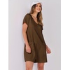image:imageANRABESS Rompers for Women Summer Casual Short Sleeve Jumpsuits V Neck Loose Fit One Piece Outfits with Pockets 2026 ClothesCoffee