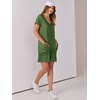 image:imageANRABESS Rompers for Women Summer Casual Short Sleeve Jumpsuits V Neck Loose Fit One Piece Outfits with Pockets 2026 ClothesGreen