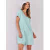 image:imageANRABESS Rompers for Women Summer Casual Short Sleeve Jumpsuits V Neck Loose Fit One Piece Outfits with Pockets 2026 ClothesMint Green