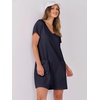 image:imageANRABESS Rompers for Women Summer Casual Short Sleeve Jumpsuits V Neck Loose Fit One Piece Outfits with Pockets 2026 ClothesNavy Blue