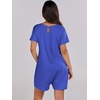 image:imageANRABESS Rompers for Women Summer Casual Short Sleeve Jumpsuits V Neck Loose Fit One Piece Outfits with Pockets 2026 ClothesRoyal Blue