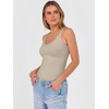 image:imageANRABESS V Neck Tank Tops for Women Ribbed Knit Camisole 2026 Summer Casual Sleeveless Slim Fitted Basic Cami Shirts ClothesAlmond