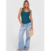 image:imageANRABESS V Neck Tank Tops for Women Ribbed Knit Camisole 2026 Summer Casual Sleeveless Slim Fitted Basic Cami Shirts ClothesIndigo