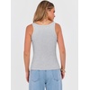 image:imageANRABESS V Neck Tank Tops for Women Ribbed Knit Camisole 2026 Summer Casual Sleeveless Slim Fitted Basic Cami Shirts ClothesLight Gray