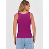 image:imageANRABESS V Neck Tank Tops for Women Ribbed Knit Camisole 2026 Summer Casual Sleeveless Slim Fitted Basic Cami Shirts ClothesPurple Red