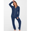 image:imageANRABESS Women Pajama Lounge Sets 2026 Fall 2 Piece Outfits Ribbed Long Sleeve Matching PJ Set Sleepwear LoungewearDeep Blue