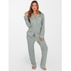 image:imageANRABESS Women Pajama Lounge Sets 2026 Fall 2 Piece Outfits Ribbed Long Sleeve Matching PJ Set Sleepwear LoungewearGreen