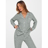 image:imageANRABESS Women Pajama Lounge Sets 2026 Fall 2 Piece Outfits Ribbed Long Sleeve Matching PJ Set Sleepwear LoungewearGreen