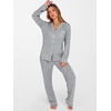 image:imageANRABESS Women Pajama Lounge Sets 2026 Fall 2 Piece Outfits Ribbed Long Sleeve Matching PJ Set Sleepwear LoungewearGrey