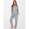 image:imageANRABESS Women Pajama Lounge Sets 2026 Fall 2 Piece Outfits Ribbed Long Sleeve Matching PJ Set Sleepwear LoungewearGrey