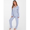 image:imageANRABESS Women Pajama Lounge Sets 2026 Fall 2 Piece Outfits Ribbed Long Sleeve Matching PJ Set Sleepwear LoungewearLight Blue