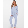 image:imageANRABESS Women Pajama Lounge Sets 2026 Fall 2 Piece Outfits Ribbed Long Sleeve Matching PJ Set Sleepwear LoungewearLight Blue