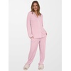 image:imageANRABESS Women Pajama Lounge Sets 2026 Fall 2 Piece Outfits Ribbed Long Sleeve Matching PJ Set Sleepwear LoungewearPink