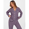 image:imageANRABESS Women Pajama Lounge Sets 2026 Fall 2 Piece Outfits Ribbed Long Sleeve Matching PJ Set Sleepwear LoungewearPurple