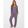 image:imageANRABESS Women Pajama Lounge Sets 2026 Fall 2 Piece Outfits Ribbed Long Sleeve Matching PJ Set Sleepwear LoungewearPurple