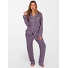 image:imageANRABESS Women Pajama Lounge Sets 2026 Fall 2 Piece Outfits Ribbed Long Sleeve Matching PJ Set Sleepwear LoungewearPurple