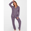 image:imageANRABESS Women Pajama Lounge Sets 2026 Fall 2 Piece Outfits Ribbed Long Sleeve Matching PJ Set Sleepwear LoungewearPurple