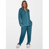 image:imageANRABESS Women Pajama Lounge Sets 2026 Fall 2 Piece Outfits Ribbed Long Sleeve Matching PJ Set Sleepwear LoungewearTeal