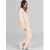 image:imageANRABESS Womens 2 Piece Outfits Oversized Knit Sweater Set Wide Leg Pant Cozy Lounge Matching Pajama Sets 2026 Trendy ClothesApricot