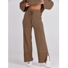 image:imageANRABESS Womens 2 Piece Outfits Oversized Knit Sweater Set Wide Leg Pant Cozy Lounge Matching Pajama Sets 2026 Trendy ClothesBrown
