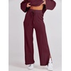 image:imageANRABESS Womens 2 Piece Outfits Oversized Knit Sweater Set Wide Leg Pant Cozy Lounge Matching Pajama Sets 2026 Trendy ClothesBurgundy