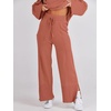 image:imageANRABESS Womens 2 Piece Outfits Oversized Knit Sweater Set Wide Leg Pant Cozy Lounge Matching Pajama Sets 2026 Trendy ClothesRust