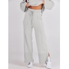 image:imageANRABESS Womens 2 Piece Outfits Oversized Knit Sweater Set Wide Leg Pant Cozy Lounge Matching Pajama Sets 2026 Trendy ClothesSmoky Gray