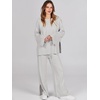 image:imageANRABESS Womens 2 Piece Outfits Oversized Knit Sweater Set Wide Leg Pant Cozy Lounge Matching Pajama Sets 2026 Trendy ClothesSmoky Gray