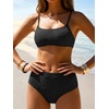 image:imageANRABESS Womens Bikini Sets  High Waisted Lace Swimsuits Two Piece Beach WearBlack