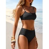 image:imageANRABESS Womens Bikini Sets  High Waisted Lace Swimsuits Two Piece Beach WearBlack