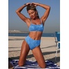image:imageANRABESS Womens Bikini Sets  High Waisted Lace Swimsuits Two Piece Beach WearLight Blue