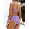 image:imageANRABESS Womens Bikini Sets  High Waisted Lace Swimsuits Two Piece Beach WearPurple