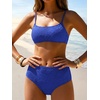 image:imageANRABESS Womens Bikini Sets  High Waisted Lace Swimsuits Two Piece Beach WearRoyal Blue