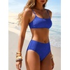 image:imageANRABESS Womens Bikini Sets  High Waisted Lace Swimsuits Two Piece Beach WearRoyal Blue