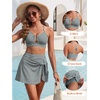 image:imageANRABESS Womens Bikini Sets Two Piece Swim Skirt High Waisted Swimsuits Tummy Control UWire Bathing Suit 2026 Beach SwimwearBlack Plaid