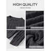 image:imageANRABESS Womens Fuzzy Fleece Pajama Set 2 Piece Outfits Lounge Knit Oversized Sweater Pj Sets 2026 Fall Winter LoungewearDeep Gray