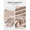 image:imageANRABESS Womens Fuzzy Fleece Pajama Set 2 Piece Outfits Lounge Knit Oversized Sweater Pj Sets 2026 Fall Winter LoungewearLight Khaki