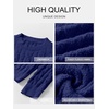 image:imageANRABESS Womens Fuzzy Fleece Pajama Set 2 Piece Outfits Lounge Knit Oversized Sweater Pj Sets 2026 Fall Winter LoungewearNavy Blue
